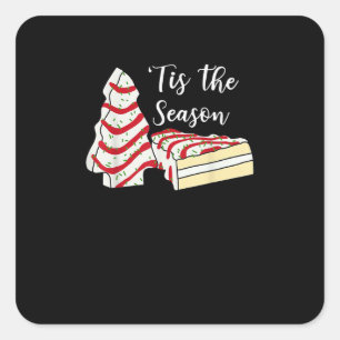 Tis Season Christmas Tree Costume Funny Graphic Square Sticker