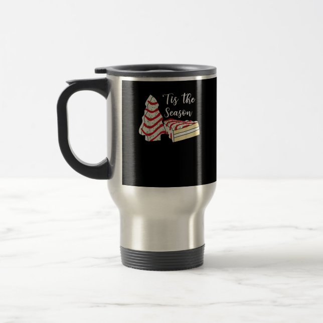 Tis Season Christmas Tree Costume Funny Graphic Travel Mug (Left)