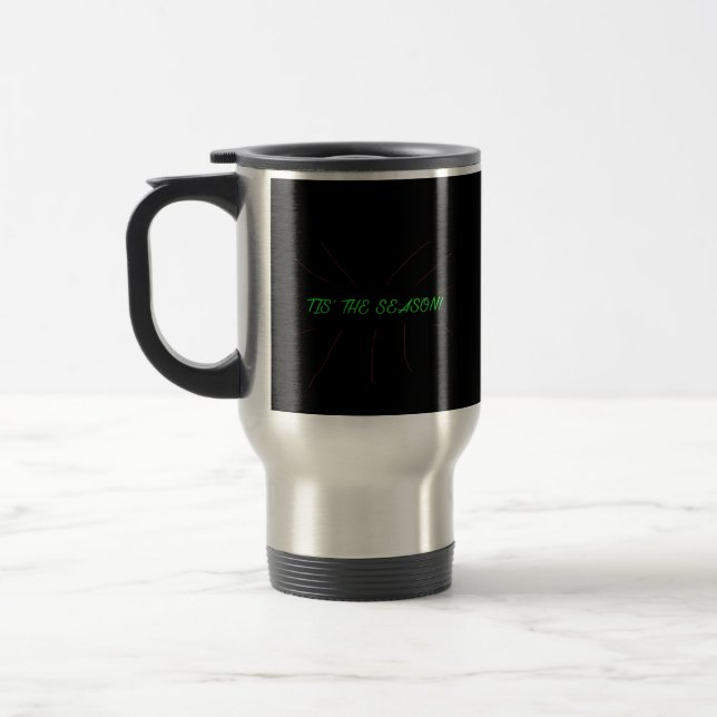 Tis Season Collection Graphic Minimal Clean Travel Mug (Left)