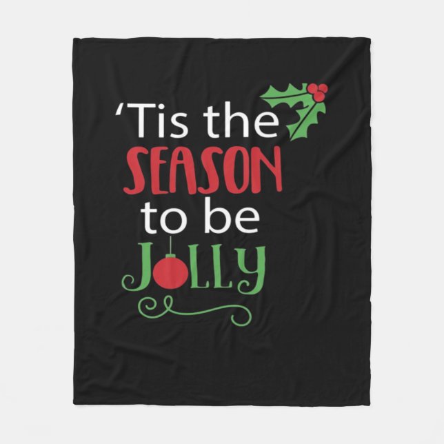 Tis Season Creative Casual Fleece Blanket (Front)