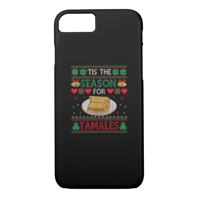 Tis Season For Tamales Funny Christmas Food Case-Mate iPhone Case (Back)
