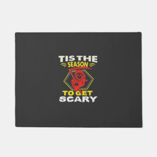 Tis Season Get Scary Grim Reaper Halloween Doormat