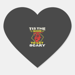 Tis Season Get Scary Grim Reaper Halloween Heart Sticker