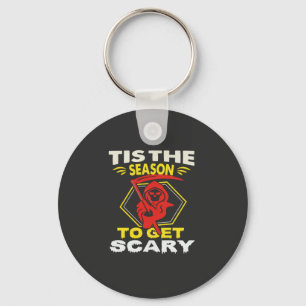 Tis Season Get Scary Grim Reaper Halloween Key Ring