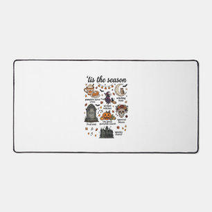 Tis Season Halloween Witch Pumpkin Skull_1 Desk Mat