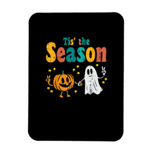 Tis Season Pumpkin Leaf Latte Fall Softball Magnet