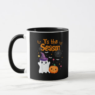 Tis Season Pumpkin Retro Groovy Vintage Halloween Mug