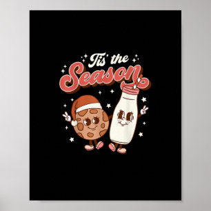 Tis Season Retro 70s 80s Vintage Groovy Cute Poster