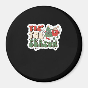 Tis Season Retro Funny Sloth Magnet