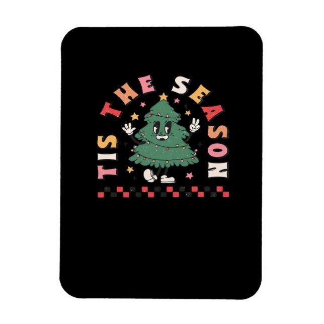 Tis Season Retro Halloween Spooky Season Fall Magnet (Vertical)