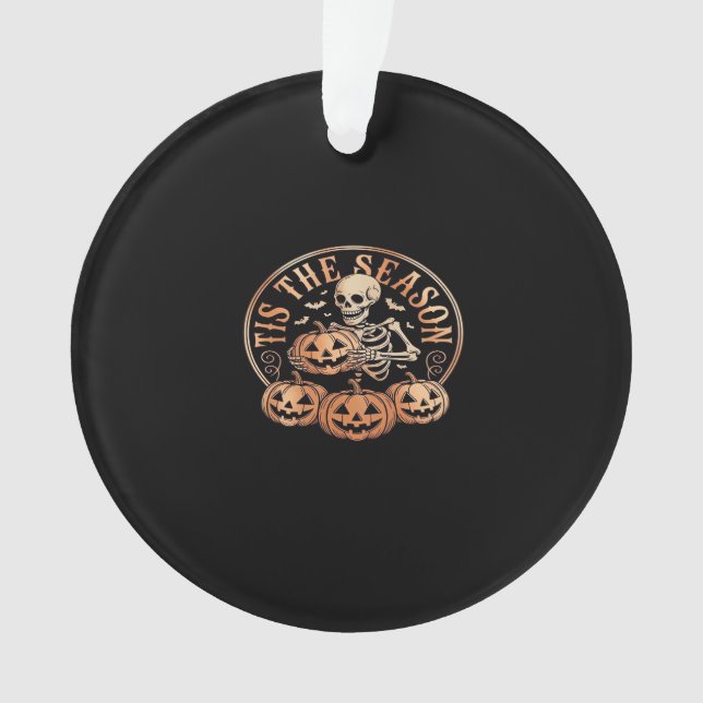 Tis Season Snowmobile Red Plaid Ornament (Front)