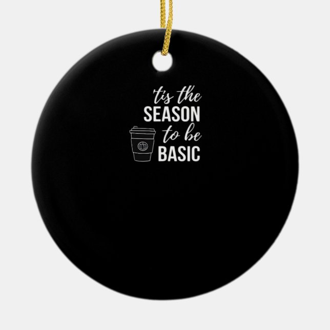 Tis Season To Basic Ceramic Tree Decoration (Front)