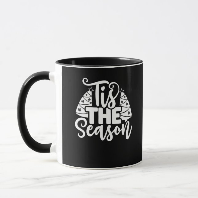 Tis Season To Careful - Retro Vintage Style Mug (Left)
