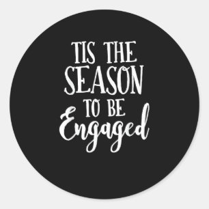 Tis Season To Celebration Lightweight Classic Round Sticker
