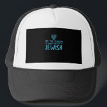 Tis Season To Everyone Im Jewish Funny Hanukkah Trucker Hat<br><div class="desc">Tis Season To Everyone Im Jewish Funny Hanukkah: A funny Hanukkah design declaring festive pride. Perfect for holiday humour and gatherings. Witty,  bold,  and joyful.</div>