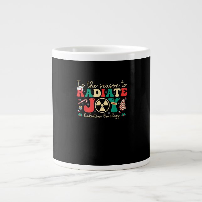 Tis Season To Joy Radiation Oncology Christmas Large Coffee Mug (Front)