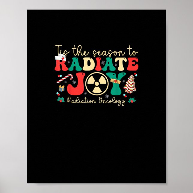 Tis Season To Joy Radiation Oncology Christmas Poster (Front)