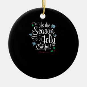 Tis Season To Saying Ceramic Tree Decoration