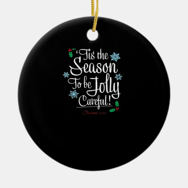 Tis Season To Saying Ceramic Tree Decoration (Front)