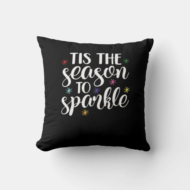 Tis Season To Sparkle Aesthetic Classic Cushion (Front)