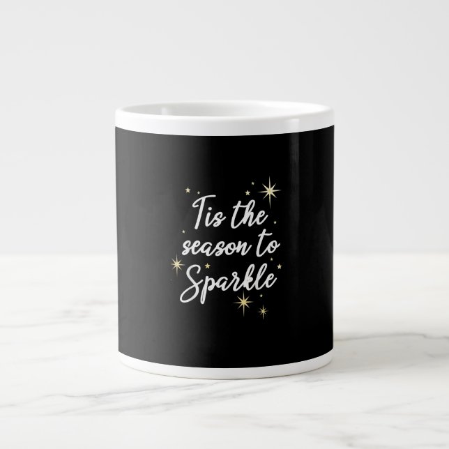 Tis Season To Sparkle Christmas Large Coffee Mug (Front)