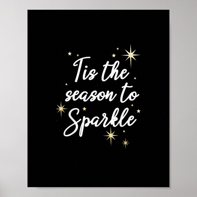 Tis Season To Sparkle Christmas Poster (Front)