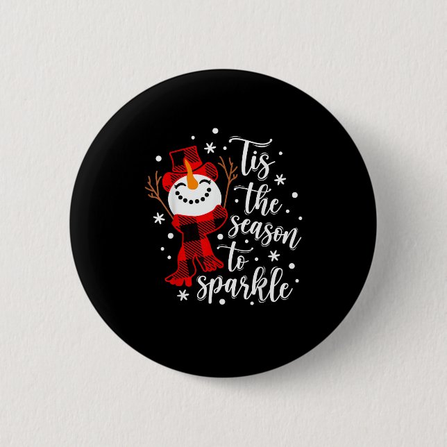 Tis Season To Sparkle Matching Family 6 Cm Round Badge (Front)