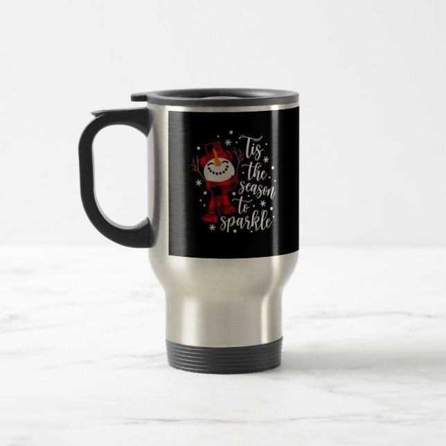 Tis Season To Sparkle Matching Family Travel Mug (Left)