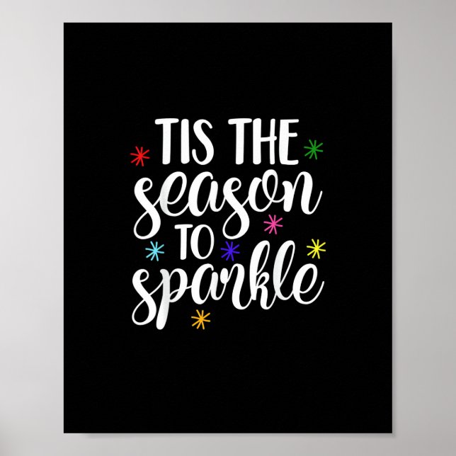 Tis Season To Sparkle Retro Classic Poster (Front)
