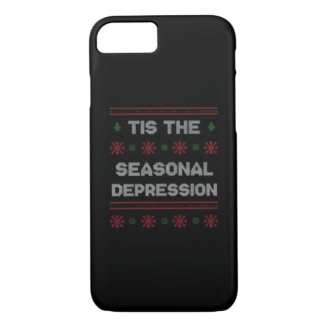 Tis Seasonal Depression Meme Quote Case-Mate iPhone Case (Back)