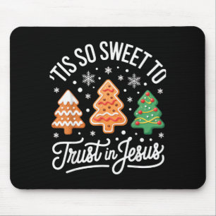 Tis So Sweet To Trust In Jesus For Faithful Christ Mouse Mat