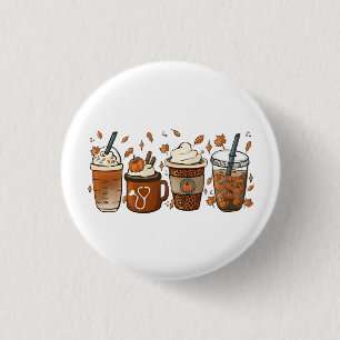 Tis the Latte Season Pumpkin Spice Coffee Autumn  3 Cm Round Badge
