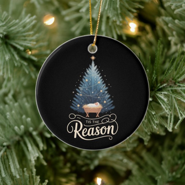 Tis The Reason Christian Religious Christmas Bible Ceramic Tree Decoration (Tree)