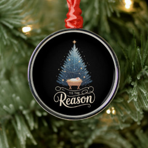 Tis The Reason Christian Religious Christmas Bible Metal Tree Decoration
