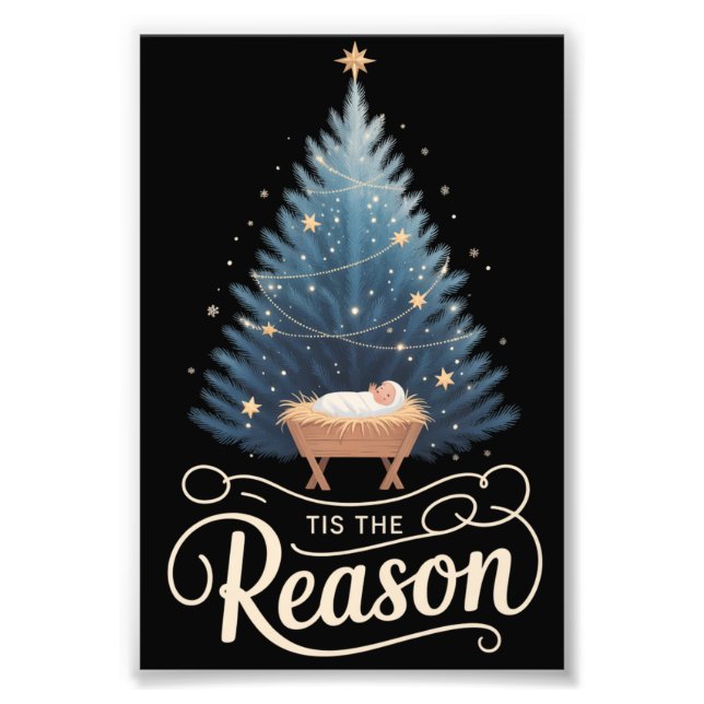 Tis The Reason Christian Religious Christmas Bible Photo Print (Front)