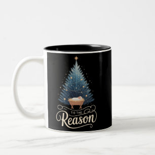 Tis The Reason Christian Religious Christmas Bible Two-Tone Coffee Mug