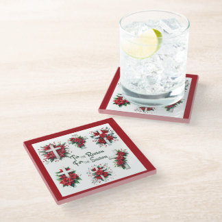 Tis The Reason For The Season Glass Coaster