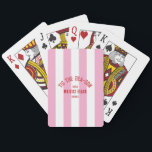 Tis The Sea Son Custom Beach Christmas Pink Stripe Playing Cards<br><div class="desc">The ’Tis The Sea-Son Custom Beach Christmas Pink Stripe Poker Cards make game night a festive part of your holiday celebrations. Featuring a cheerful pink stripe design with customisable beach name and year, these high-quality cards are perfect for poker, card games, or casual holiday gatherings. Durable and easy to shuffle,...</div>