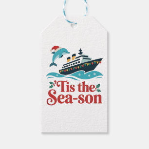 tis the sea-son Funny Cruising Family Matching Gift Tags