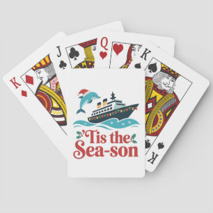 tis the sea-son Funny Cruising Family Matching Playing Cards
