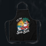 Tis The Sea Sun Santa Beach Christmas In Juy  Apron<br><div class="desc">Tis The Sea Sun Santa Beach Summer Christmas In July Summer</div>