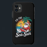 Tis The Sea Sun Santa Beach Christmas In Juy  iPhone 11 Case<br><div class="desc">Tis The Sea Sun Santa Beach Summer Christmas In July Summer</div>