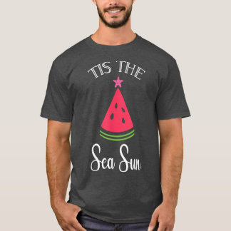 Tis the Sea Sun Santa Starfish On the Sea  T-Shirt