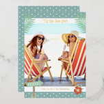 'Tis The Sea-sun Tropical Beach Summer Christmas<br><div class="desc">'Tis The Sea-sun Tropical Beach Summer Christmas Foil Stamped Christmas Cards features your favourite photo surrounded by a fun beach themed frame of flip flops, palm leaves and flowers with a slightly retro vintage vibe. Personalise the fun modern hand lettered script typography by editing the text in the text box...</div>