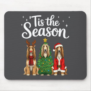 Tis The Season Afghan Hound Christmas Santa Dog Lo Mouse Mat