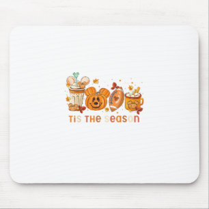 Tis The Season Autumn Halloween Pumpkin Fall Drink Mouse Mat