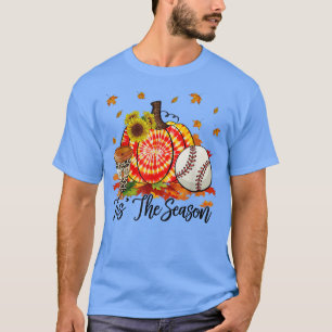Tis The Season Baseball Orange Tie Dye Pumpkin Fa T-Shirt