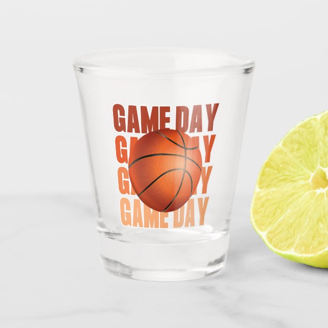 Tis The Season Basketball Game Day Fan Shot Glass (Front)
