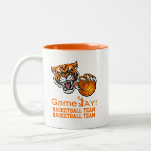 Tis The Season Basketball Game On Tiger Two-Tone Coffee Mug