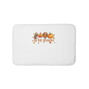 Tis The Season Basset Hound Dog Fall Thanksgiving Bath Mat